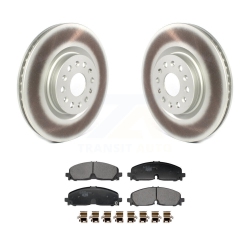 Front Coated Disc Brake Rotor And Ceramic Pad Kit For 2021