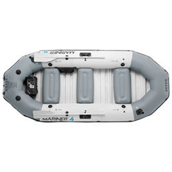 Intex Mariner 4 10.75 ft. 4-Person Inflatable Boat with Oars - Grey