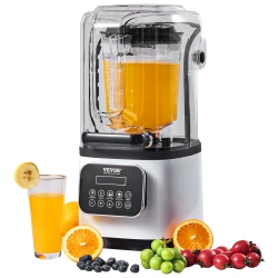 VEVOR 68 OZ Blender \w Shield, Countertop Blenders, Plastic Jar Blender Combo, Stainless Steel 9 Speed & 5 Functions Blender, for Shakes, Smoothies