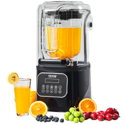 VEVOR 68 OZ Blender \w Shield, Countertop Blenders, Plastic Jar Blender Combo, Stainless Steel 9 Speed & 5 Functions Blender, for Shakes, Smoothies