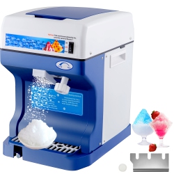 VEVOR 110V Electric Shaved Ice Machine 250W Snow Cone Maker Tabletop \w Adjustable Ice Texture, Ice Shaving Machine 265Lbs/hr for Home And