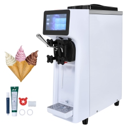 VEVOR 1000W Ice Cream Machine, 10.6 Qt/h Yield, Flavor Countertop Serve Ice Cream Maker, 4L Hopper 1.6L Cylinder, Touch Screen Auto Clean