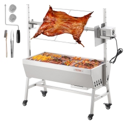 VEVOR Upgrade Rotisserie Grill, 35 Inch 90 Lbs Capacity, Bbq Whole Pig Lamb Goat Spit Grill, Electric 42W Motor Stainless Steel Rotisserie Roaster
