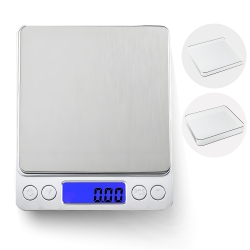 MAYCUC Digital Food Scale - 500G Capacity, 0.01G Accuracy, Clear Lcd Display & Six Selectable Unit Food Scale Measures