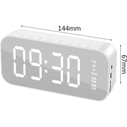 GREEN SCENIC Led Screen Alarm Clock Digital Clock Bedroom Loud Alarm Clock, Dimming, USB Charging, Bedside Digital Clock With Led Display (White)