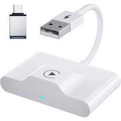 GREEN SCENIC Wireless to Wired Adapter Ai Magic Box, Add Apple Carplay to Any Car, Portable, Bluetooth Low Latency, Easy to Install, Plug And Play