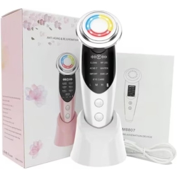 GREEN SCENIC Ems Facial Light Beauty Instrument, Skin Care Instrument, Micro Current Light Rejuvenation Instrument（White） In Red