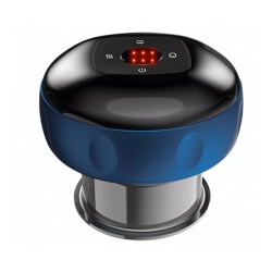 GREEN SCENIC Cupping Device Electric Cupping Device Massager Cupping Device 6-Speed Plug-In Heating In Blue
