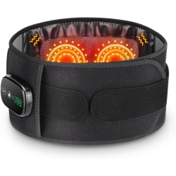 GREEN SCENIC Heating Pad Belt With Massage Vibration Function for Pain Relief——Black