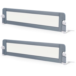 GYMAX 2PCs 71" Toddler Foldable Bed Rail W/ Adjustable Safety Strap Bedrail Guard