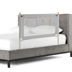 GYMAX 47" Bed Rails for Toddlers Vertical Lifting Baby Bed Rail Guard W/ Lock In Gray