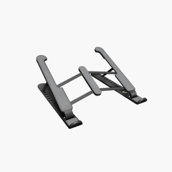 TNTECH Xtech Laptop Stand Foldable & Portable Up to 17In 6 Adjustable Height Levels Non-Slip Silicone Leg Pads – In Black