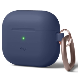 ELAGO Silicone Case Compatible \w Airpods 3Rd Generation Case - Carabiner Included, Supports Wireless Charging, Shock Resistant, Full Protection