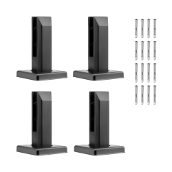 VEVOR 4 PCs Glass Clamp, Square Glass Railing Bracket for 0.31 "-0.47 " Tempered Glass, 304 Stainless Steel Glass Mounting Clamp, 0.12” Thick Glass