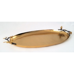 ELEGANCE Songbird Oval Tray - 18 X 10 1/4