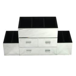 ELEGANCE Mirrored Jewelry Organizer With 3 Drawers And 7 Compartments