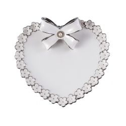 ELBY GIFT Heart Decorative Plate With Crystals 13 Inch