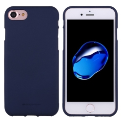 GOOSPERY Topsave Soft Feeling Jelly Silky Slim Bumper Case for Iphone 16E In Navy Blue