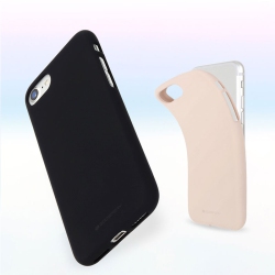 GOOSPERY Topsave Soft Feeling Jelly Silky Slim Bumper Case for Iphone 16E(6.1) In Black