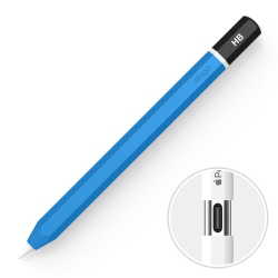 ELAGO Classic Pencil Case Compatible With Apple Pencil (USB-C), Perfect Grip, Protective Skin, Silicone Sleeve, Supports Magnetic Attachment (Blue)