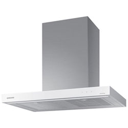 Open Box - Samsung Bespoke 30" Wall Mount Range Hood (NK30CB600W12AA) - White Glass - Scratch & Dent