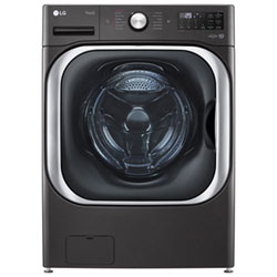 Open Box - LG 6.0 Cu. Ft. High Efficiency Front Load Steam Washer (WM8900HBA) - Black Steel - Scratch & Dent