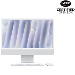 Open Box - Apple iMac 24" (Fall 2024) - Silver (Apple M4 Chip / 10-Core GPU / 16GB RAM / 256GB SSD) - English