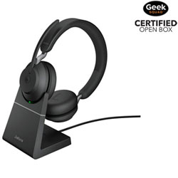 Open Box - Jabra Evolve2 65 On-Ear Passive Noise Cancelling Truly Wireless Bluetooth 5.0 Headset with Microphone (26599-989-889)