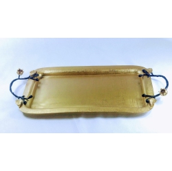 ELEGANCE Eleanor Rectangular Tray - Satin In Gold