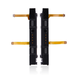 ESOURCE PARTS Replacement Plastic Rail (Right+Left) With Flex Cable Compatible With Nintendo Switch (Gray)
