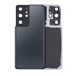 ESOURCE PARTS Replacement Back Cover Glass With Camera Lens Compatible With Samsung Galaxy S21 Ultra (Service Pack) (Phantom Navy)