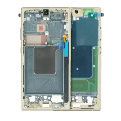 ESOURCE PARTS Replacement Mid-Frame Housing Compatible With Samsung Galaxy S24 Ultra 5G (Service Pack) (Titanium Yellow)