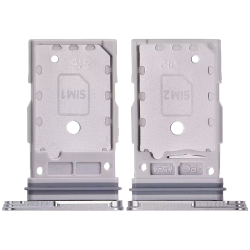 ESOURCE PARTS Replacement Dual Sim Card Tray Compatible With Samsung Galaxy S24 Fe 5G (Premium) (Gray)