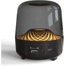 YOULIGHTS 4Th Mini Generation Speaker, Colorful Lighting Bluetooth Speaker, Heavy Bass Transparent Glass Wireless Speaker, Diamond Pattern