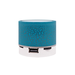 YOULIGHTS Music Glowing Led Light, Mini Crack Bluetooth Speaker, Portable Card Plug-In Subwoofer Speaker As Gift (Blue)