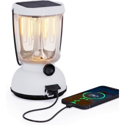 PETGINHOME 6000Mah Rechargeable Camping Lantern- Led Camping Lamp Solar Lantern \w Hand Crank, Ajustable Brightness Camping Light for Tent