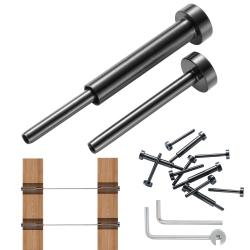 VEVOR T316 Stainless Steel, 40 Pack Invisible Cable Railing Kit, 1/8" Invisible Receiver And Swage Stud End for Cable Railing, Swage Tensioner 1/8