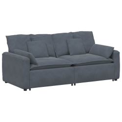 VIDAXL Modular Sofa With Cushions Dark In Grey