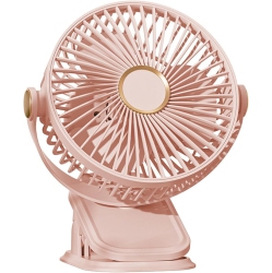 YOULIGHTS Five-Speed 720° Rotation Silent Electric Fan \w Led Light Strong Cold Wind Long-Lasting Electric Fan, Portable Clip-On Electric Fan For