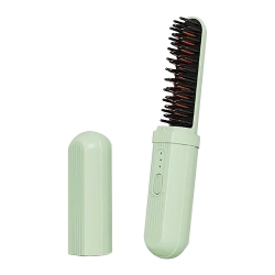GREEN SCENIC Negative Ion Electric Straight Hair Comb Does Not Damage Hair Curling Iron Wireless Portable Clamp Wet And Dry Dual-Use Fluffy