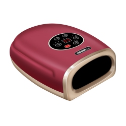 GREEN SCENIC Hand Massager Rechargeable Palm Care Instrument Kneading Finger Decompression Electric Physiotherapy Instrument Home Use——Red