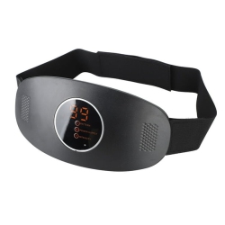 GREEN SCENIC Heating Vibration Hot Compress Pulse Belt Heating Therapy Belt Electric Abdominal Massage Belt Electric Weight Loss Massage Belt——Black