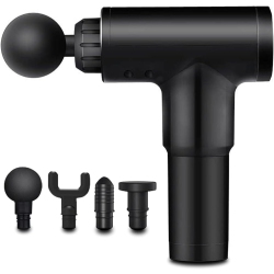 GREEN SCENIC Fascia Gun Deep Muscle Relaxation Massage Gun Fascia Massage Gun for Pain Relief Neck And Back Impact Massager \w 6 Levels And 4 Massage