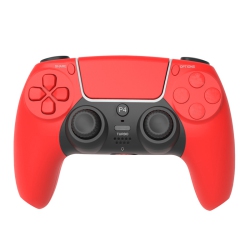 GREEN SCENIC P4 Game Controller Is Suitable for Computer Bluetooth Wireless Controller Vibration Ps4 Game Controller——Red
