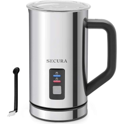 SECURA Electric Milk Frother, 500Ml Stainless Steel Automatic Milk Steamer for Hot And Cold Foam