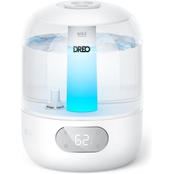 DREO Ultrasonic Humidifier With Oil Diffuser, 3L Tank, Night Light, 30-Hour Runtime - Cool Mist for Bedroom, Nursery, And Home
