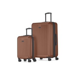 BUGATTI - Singapore 2 Piece Hardside Luggage Set With Expansion - In Brown