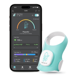 SENSE-U Baby Smart Sock Shoe Baby Monitor, Track Sleep Patterns, Heart Rate, Movement for Peace Of Mind, Infant Foot Monitor for Better Sleep, 0-12M