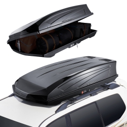 VEVOR 22 Cubic Feet Rooftop Cargo Carrier, Roof Cargo Box, Abs Hard Shell Roof Box, \w Dual-Sided Opening And 2 Reinforced Straps, Aerodynamic