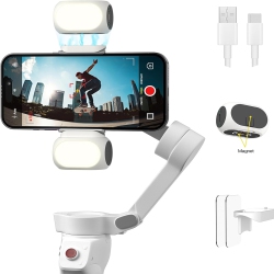 YOULIGHTS Magnetic Selfie Light for Dji Gimbal, Camera & Metal Surfaces - USB-C Rechargeable, 3 Light Modes, 10 Brightness Levels, Compact